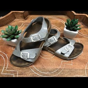🌼Rio Kids Birko Flor Silver Girls Birkenstocks🌼